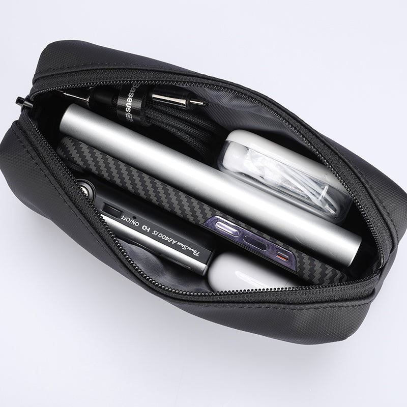 Men’s Black Toiletry Bag – Waterproof Travel Pouch